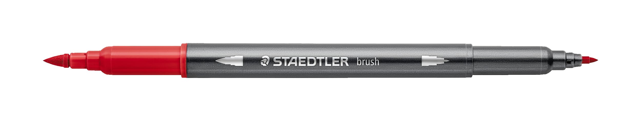 STAEDTLER Watercolour Design Journey 3001-2 Double Fibre Tip Pens Red Fine Tip and Flexible Brush Tip Water-soluble 10 Red Felt Tip Pens