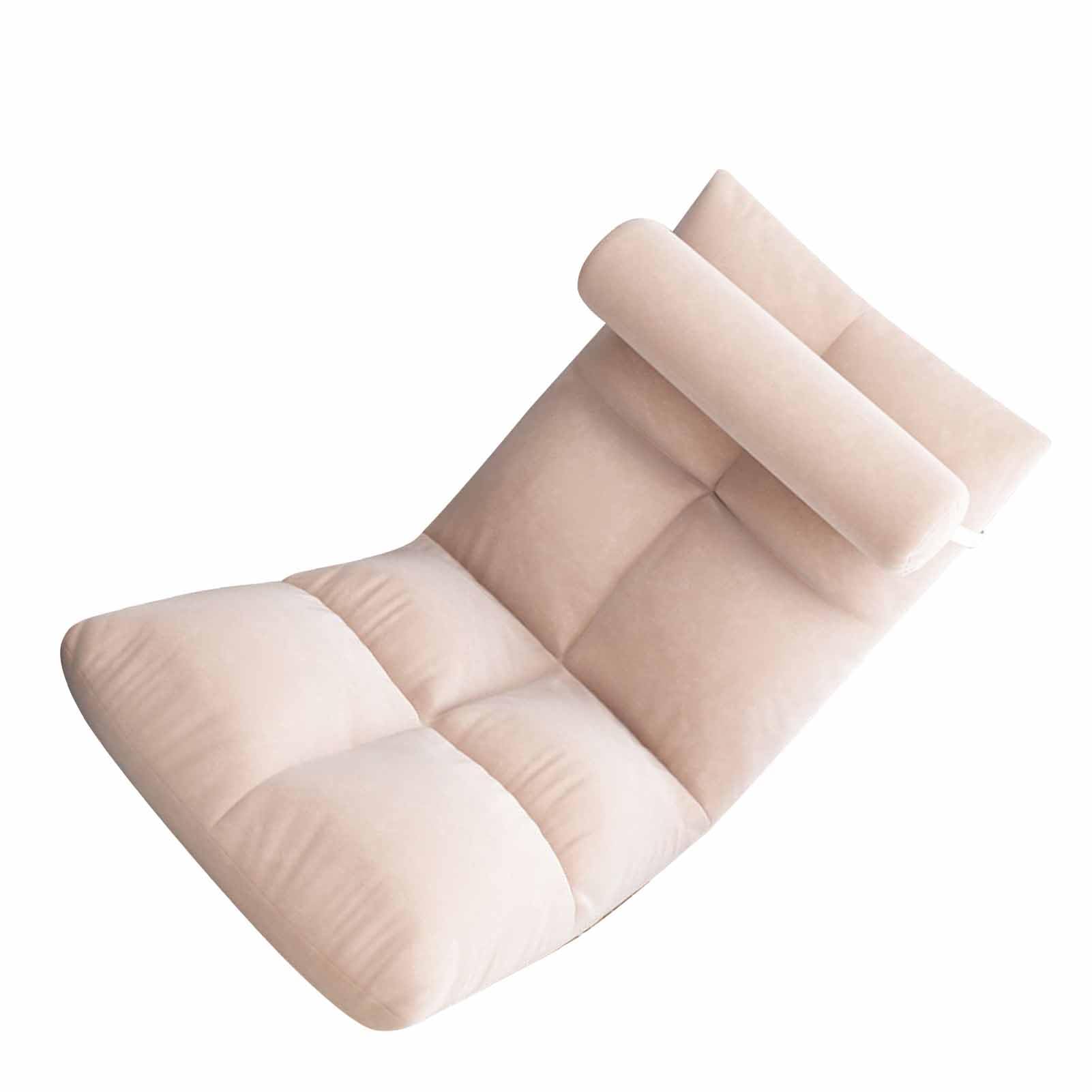 Silla de gaming, respaldo ajustable, suave, plegable, para adultos, meditación, sala de estar, sala de juegos, marco de metal (pincho)
