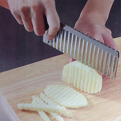 Artlalic Potato Wavy Edged Knife Stainless Steel Kitchen Gadget Vegetable Fruit Cutting Peeler Cooking Tool Accessories