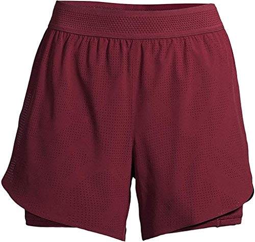 Avia Activewear Women\'s Running Short with Pocket Bike Liner (Red, XXL-20)