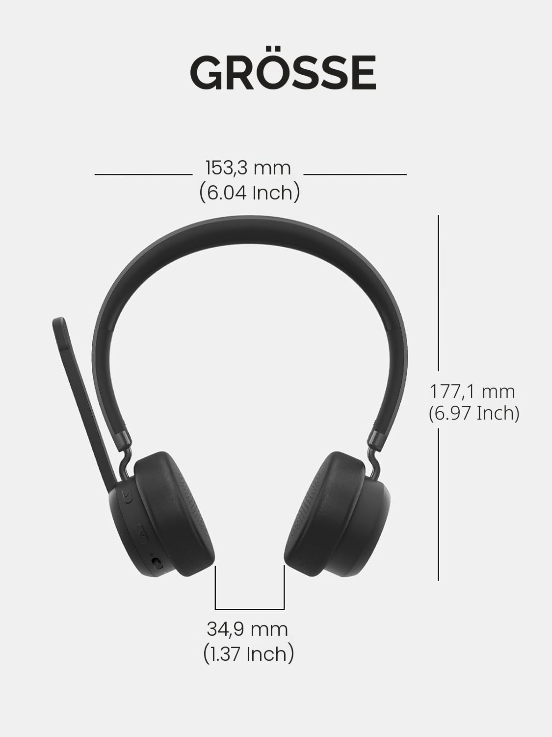Lenovo - Headset - On-Ear - Bluetooth - kabellos - Adapter USB-A via Bluetooth - Schwarz - Zertifiziert für Microsoft Teams