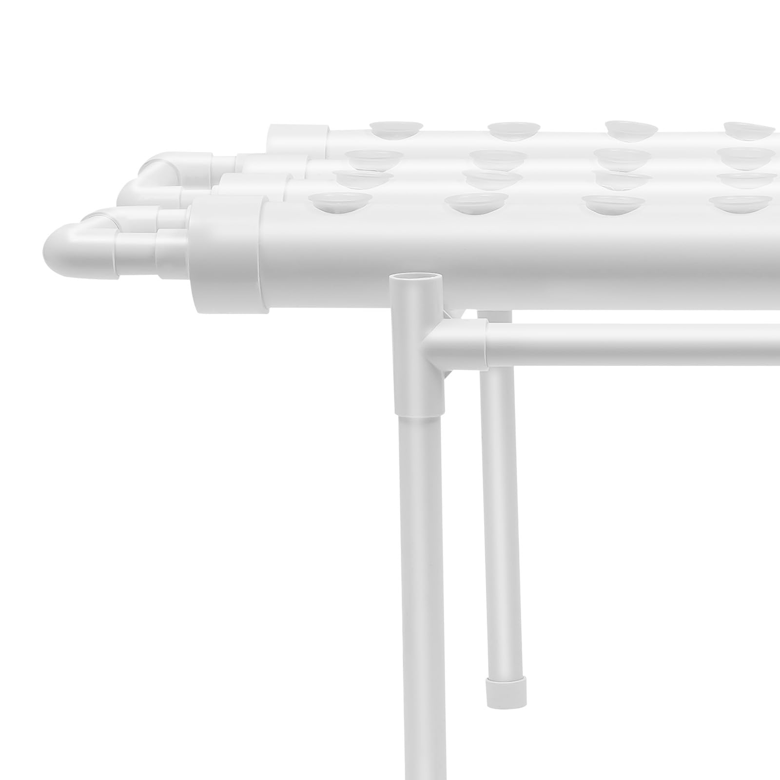 Hydroponics Growing System Kit mit 36 Pflanzlöchern, 4-etagen PVC-U Hydrokultur Anlage, Erdloses Pflanzsystem für Gemüse Kräuter und Blumen, Garten Hydroponisches Anbausystem für Innen- und Außenanbau