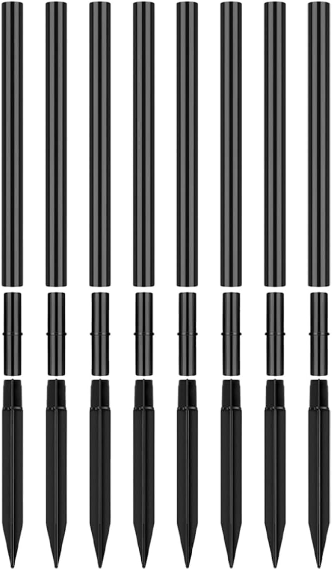Sosoport 1set Solar Light Stakes Extension Tube Replacement Spikes for Solar Pathway Lights Accessories for Outdoor Use Stakes Tubes Adapters