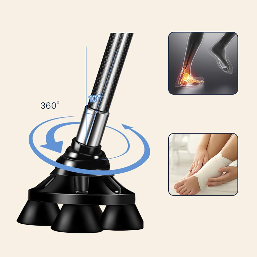 Bastones con luz LED - Bastones Ligeros de Altura Ajustable Mango en T Muleta para Caminar, para Hombres Mujeres Artritis Personas Mayores Interesting
