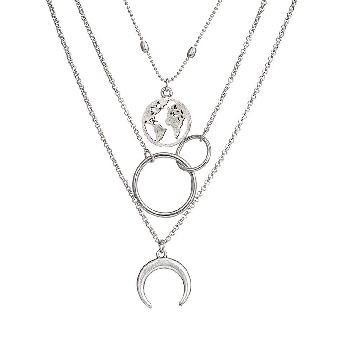 Jewels Galaxy Moon Triple Layered Fashion Necklace for Women/Girls (Design 13) (CT-NCKI-44182) (B08KGKCP8Y) Amazon Price History, Amazon Price Tracker
