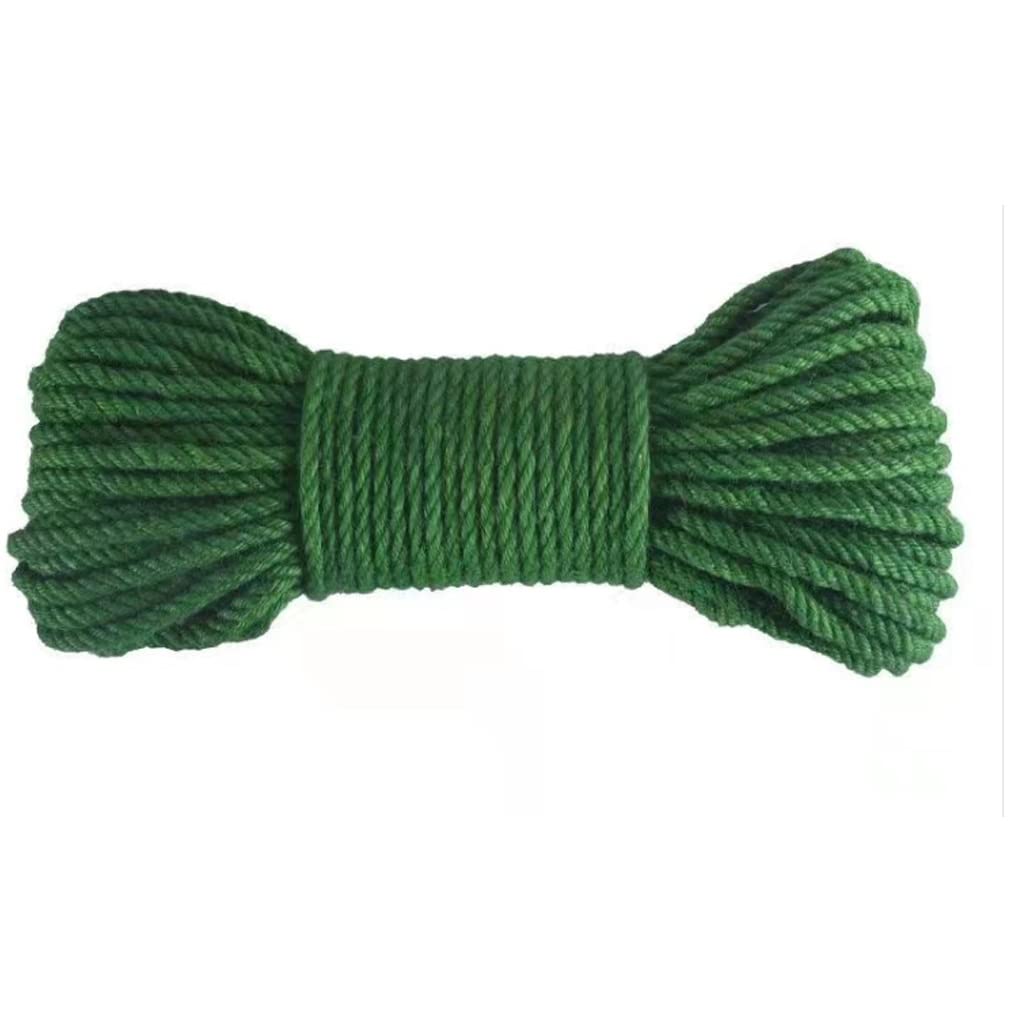 Cuerda de Yute Verde Cuerda de Yute Gruesa y Fuerte Cuerda de Yute Trenzada Cuerda de cáñamo Manualidades Cuerda de cáñamo Trenzada Colgante para decoración Artesanía de Bricolaje