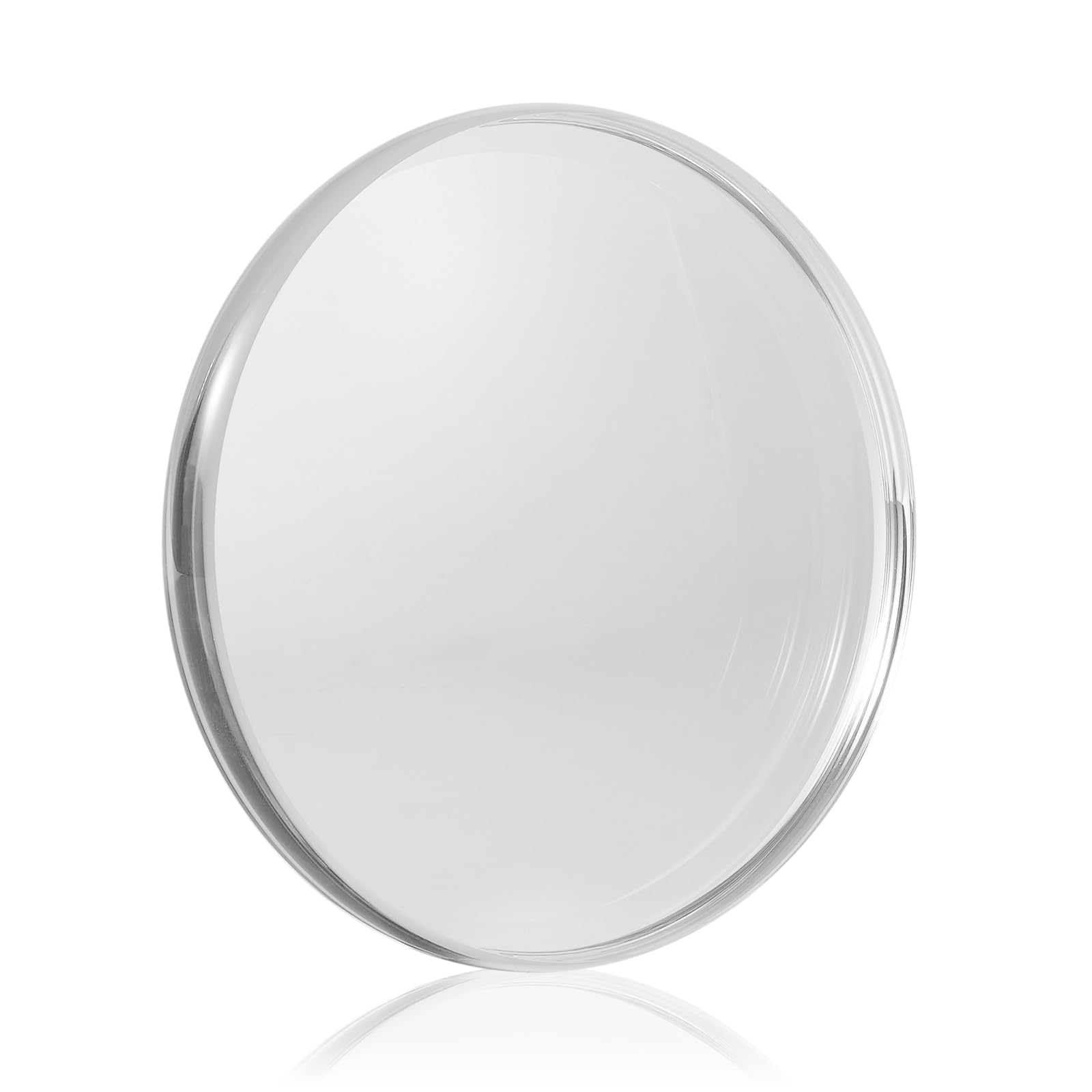 Base para peonza de Cristal K9, diseño cóncavo de Doble Cara, diámetro 120 mm, Grosor 14 mm, Lisa, de Baja fricción, Extender el Tiempo de rotación (L, Transparente)