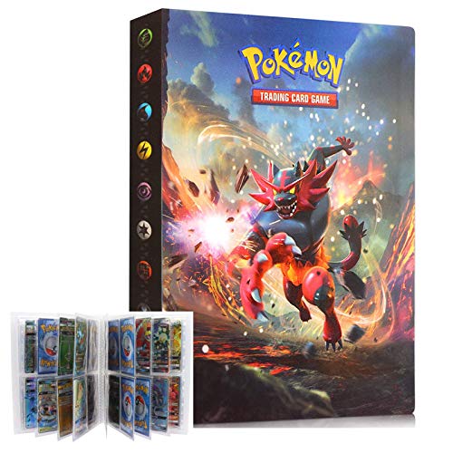 LSST Album Compatible with Pokemon Trading Cards, Binder Compatible with Pokemon, Card Holder Binder Compatible with Pokemon, Pokemon Card Holder Binder, Holds up to 240 Cards (Incineroar)