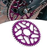 Runfarr Kettenrad 48t für Surron,48 Zähne Motorrad Kettenrad Hinterrad Kettenrad für Sur-Ron Sur Ron Light Bee S/X X160/X260-Lila