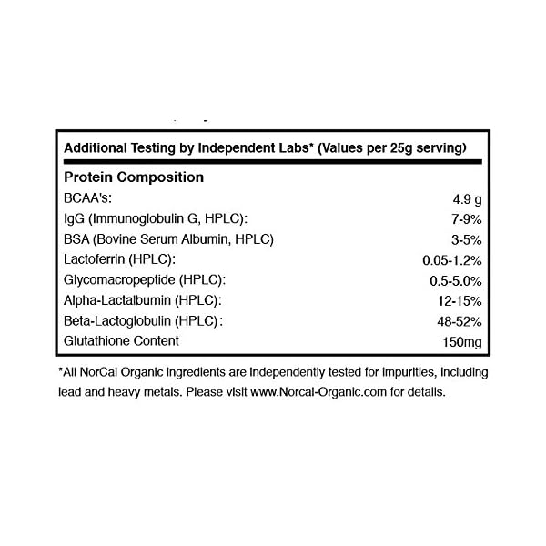 Norcal Organic Grass Fed Whey Protein Powder (Vanilla)