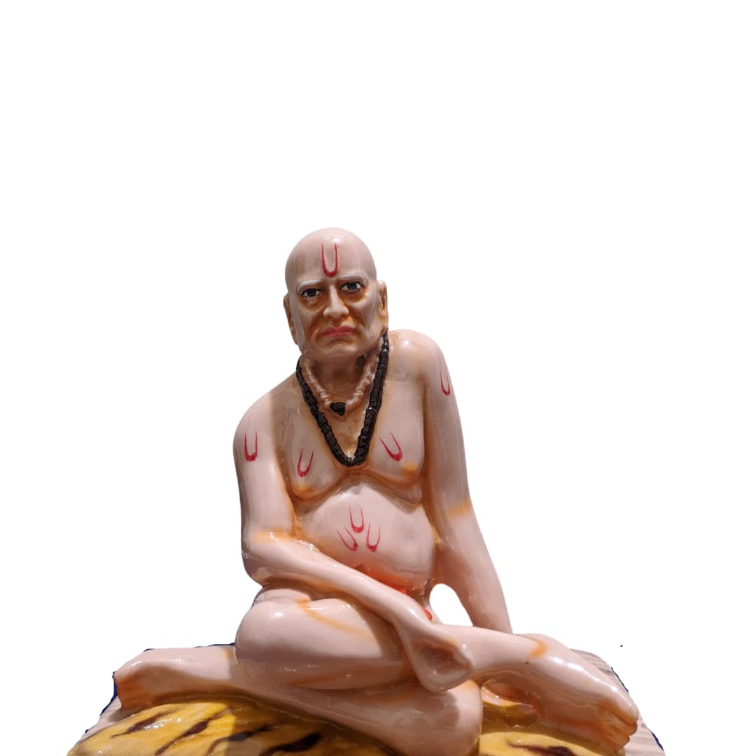 Shri Swami Samarth Idols/Statue, Highly Premium and Detailed Figurine Maharaj Shree Swami Samarth Murti for Home Decor and Car Dashboard