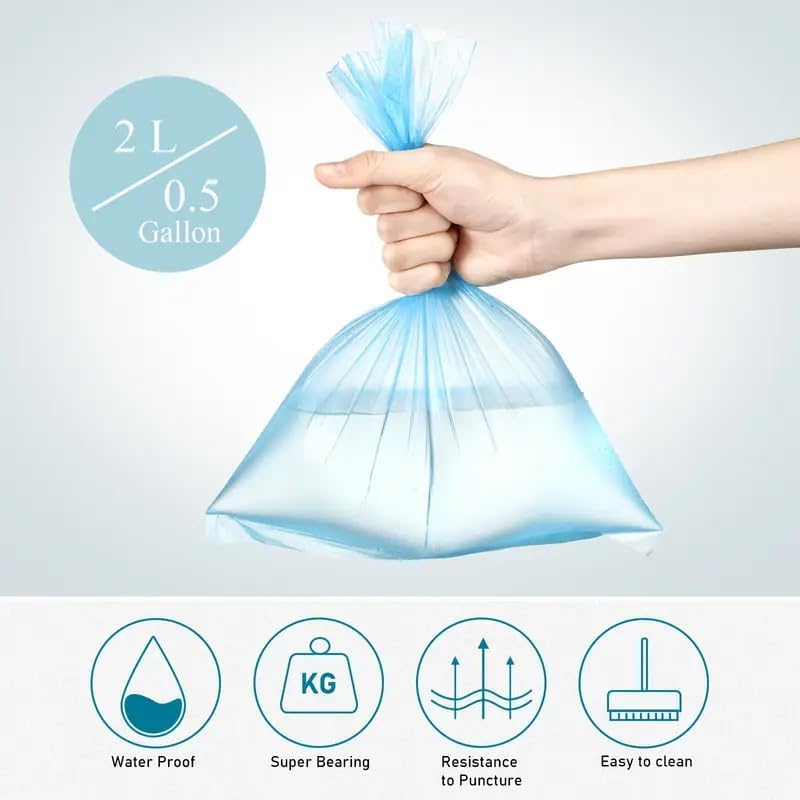 Fealtin Small Garbage Bags for Car & Mini Dustbin, 120 Pcs Multicolor Disposable Trash Bags, 22x30 cm Leakproof & Durable Waste Bags for Home, Office, Bathroom & Car Bin (8 Rolls) 2
