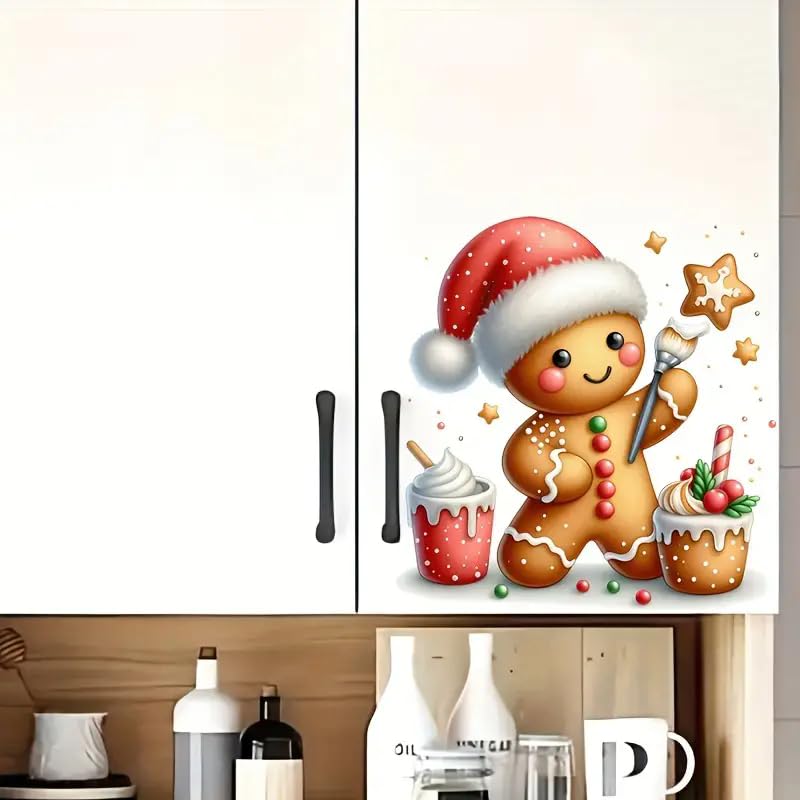Christmas Seat Covers 1 Gingerbread Man Christmas Sticker - Self-Adhesive PVC Toilet Stickers