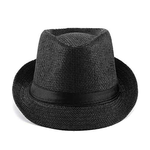 Sombrero Fedora Unisex de Paja Verano Panamá miniatura 3