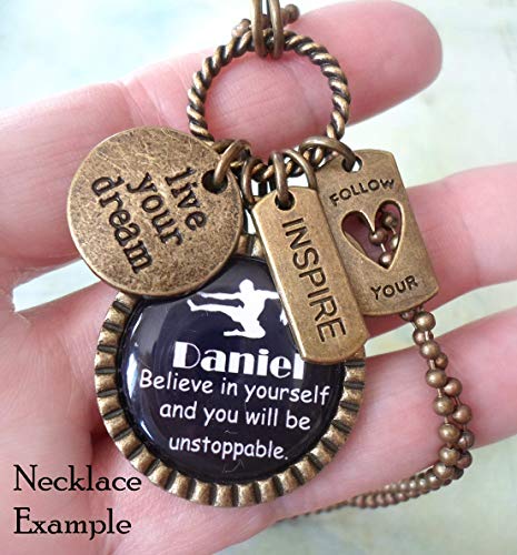 Black Belt, Mission Accomplished, Karate Keychain, Backpack Clip or Necklace, Live Your Dream, Martial Arts, Live With No Regrets, Boys, Girls, Teens, Men, Women, Congratulations Gift4