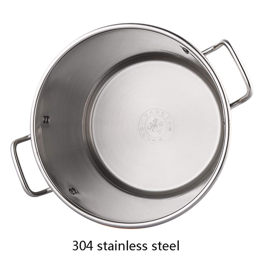Cacerola Grande y Profunda de Acero Inoxidable Apto para Uso alimentario, Ideal para cocinas de inducción.