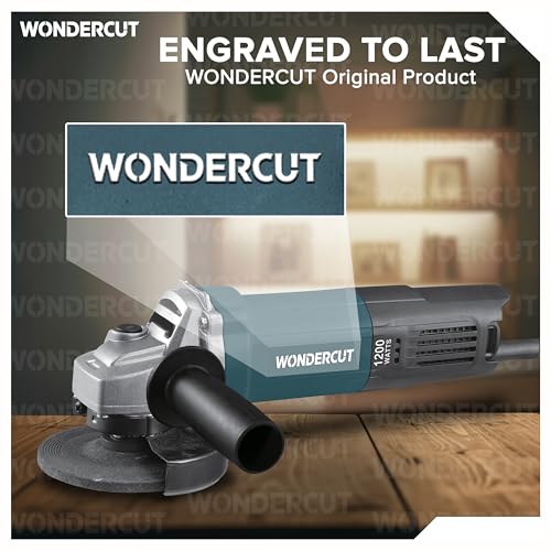 Image of WONDERCUT Angle Grinder WC-AG-807+5, 1200W Professional Copper Armature, Disc Dia 100mm,11000 RPM for Cutting Grinding & Polishing with 5Pcs Cutting Wheel & Protective Guard |Slim Body & Back Switch