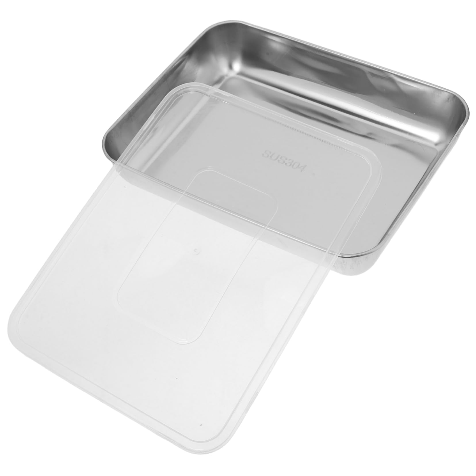 DECHOUS Stainless Steel Baking Tray with Lid Roasting Pan for Versatile Cooking for Family Gatherings and Commercial Use for Cakes and Desserts