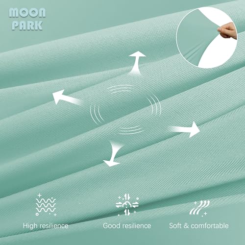 Image of MOON PARK Pregnancy Pillows for Sleeping - U Shaped Full Body Maternity Pillow with Removable Cover - Support for Back, Legs, Belly, Hips - 57 Inch - Turqouise - Cooling Cover