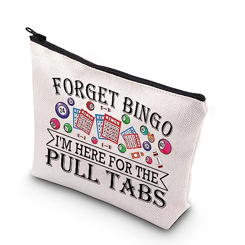 BDPWSS Bingo Makeup Bag - Themed Zipper Pouch Gift for Gambling Lovers