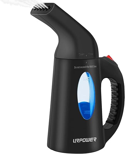 URPOWER Vaporizador para ropa, vaporizador portátil de mano, vaporizador de ropa de calentamiento rápido con tela de alta capacidad, removedor de