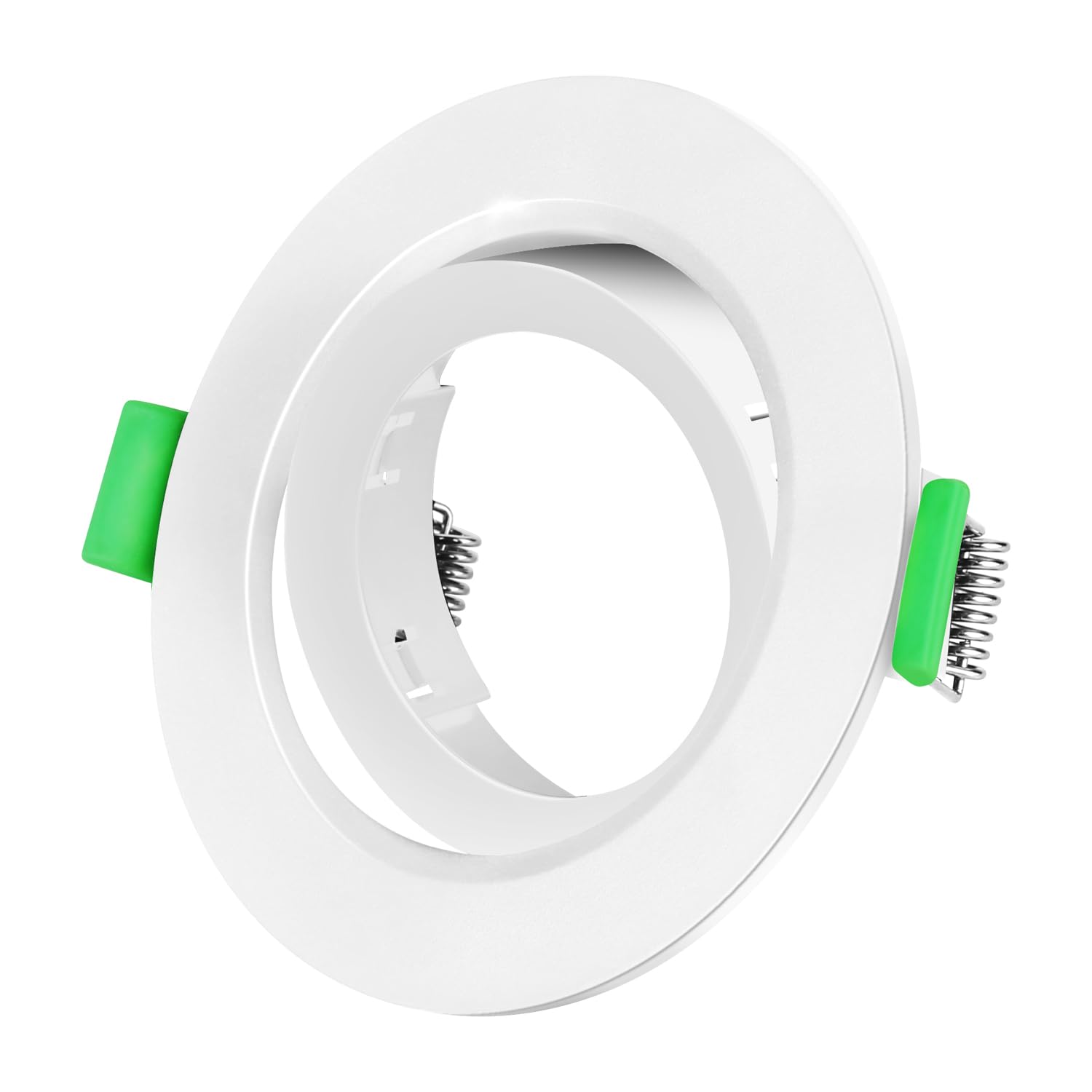 Tofisr - Recessed Spotlights GU10 Pack of 10 White with Ceramic Socket Diameter 75 mm 35° Swivelling for LED Lamps - Image 4