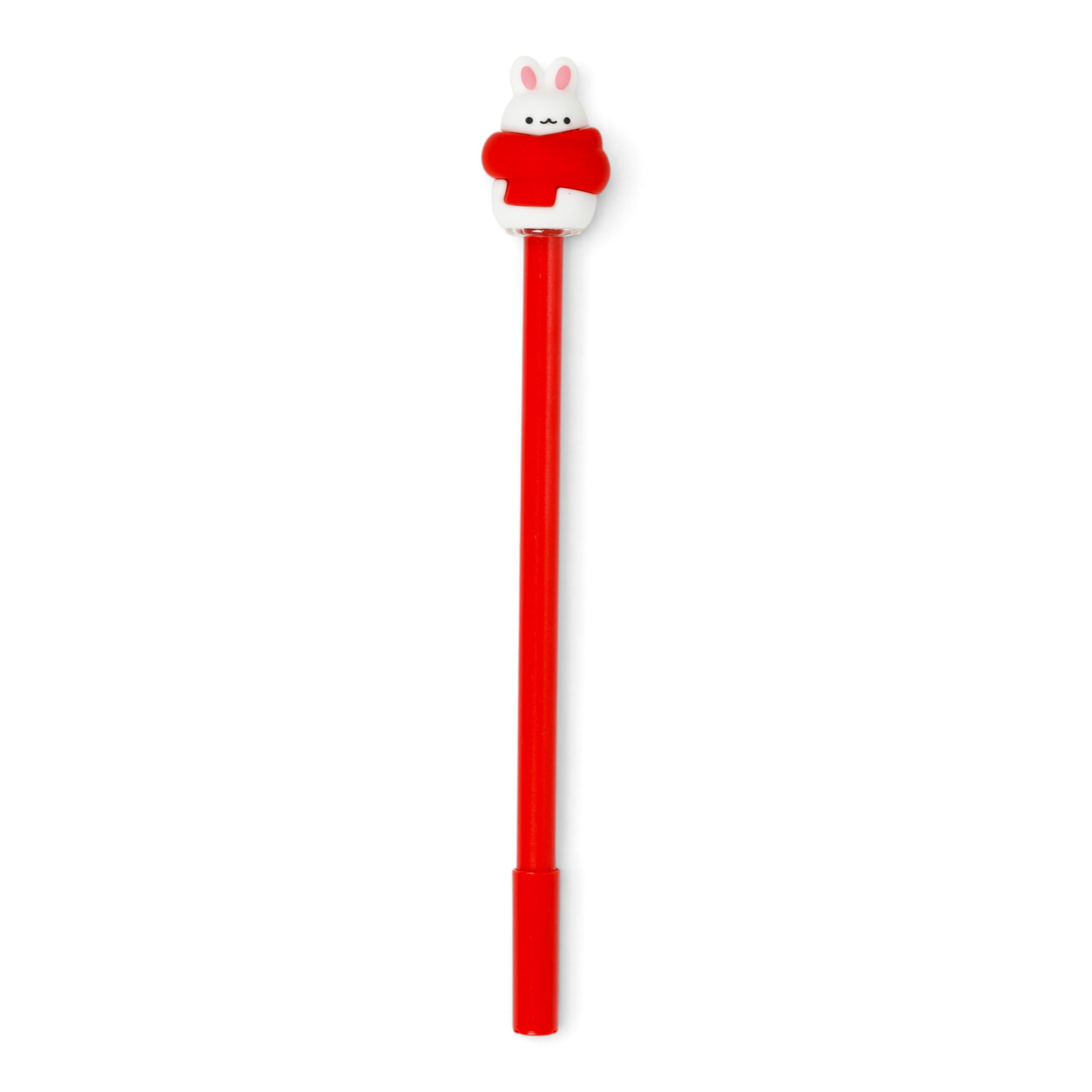 Puckator Penna cancellabile con topper per Natale, motivo: coniglietto e coniglietto, bella estetica per il rientro a scuola, penne gel cancellabili, penna con gomma per bambini, ufficio, scrittura e