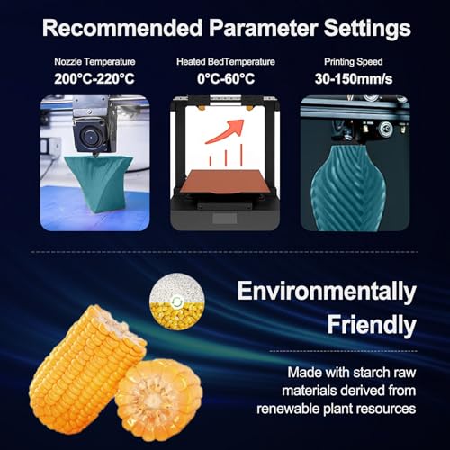 Image of PLA Filament 1.75mm Blue Lagoon 1KG, Clog-Free 3D Printer Filament Dimensional Accuracy + /- 0.02mm, 1kg Spool(2.2lbs) 3D Printing Filament Fits for Most FDM 3D Printers