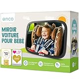 Onco Miroir Voiture B&eacute;b&eacute; Retroviseur - 100% Incassable, Miroir B&eacute;b&eacute; Voiture, Double Prix : Meilleure invention de voyage 2023 et Meilleur produit de s&eacute;curit&eacute; 2024, Accessoire Voiture