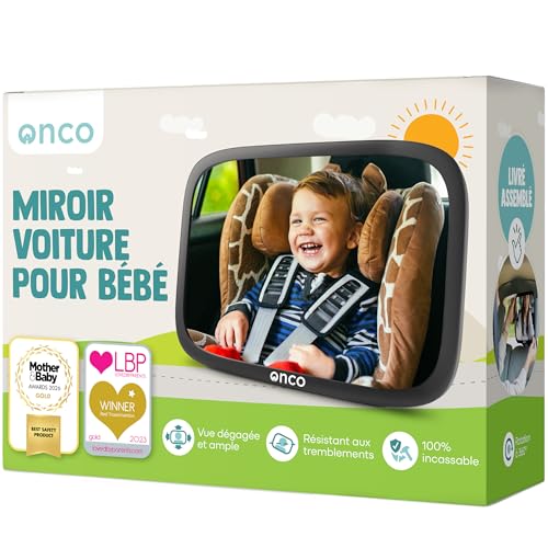 Onco Miroir Voiture Bébé Retroviseur - 100% Incassable...