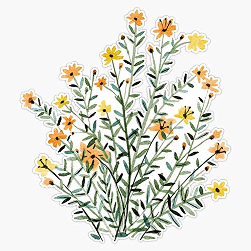 Yellow Floral Sun Flower Sticker Decal Vinyl Bumper Stickers Waterproof 5