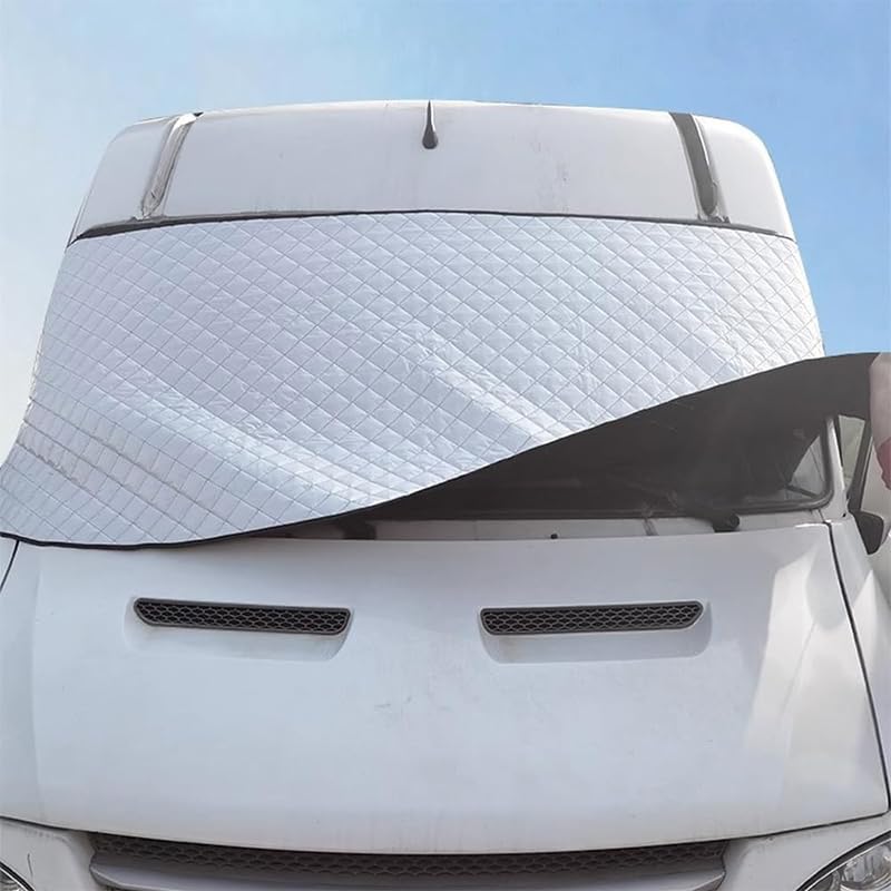 Frontscheibenabdeckung passend für VITO III W447 2014-2024,Wohnmobil Thermomatte isolierende Scheibenabdeckung aus Aluminium-Verbundmaterial 17 Magnete wetterfeste