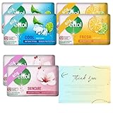 Antibacterial Soap Bundle with 6 Pack Soap Bars (Fresh, Cool and Skincare) 2 x 60g each and Glameno Thank You Card