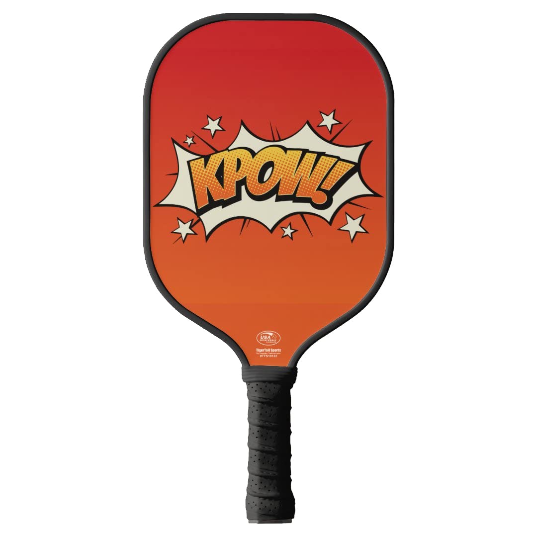 KPOW Colorful Design Pickleball Paddle, USA Pickleball Approved, Black Trim