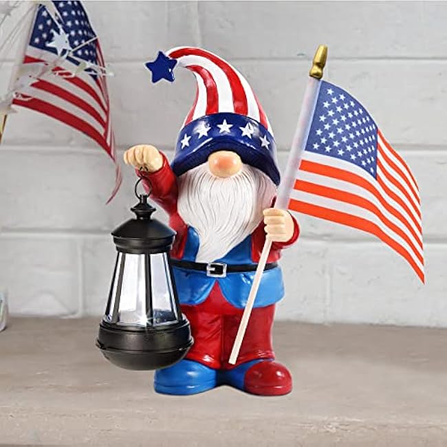 Nacome Solar Gnomes Statues for Garden Decor: Outdoor Sculptures for Clearance Lights for Outside Lawn Ornaments Porch Patio Balcony Yard Home ÿ Birthday Gifts for Mom Grandma Women