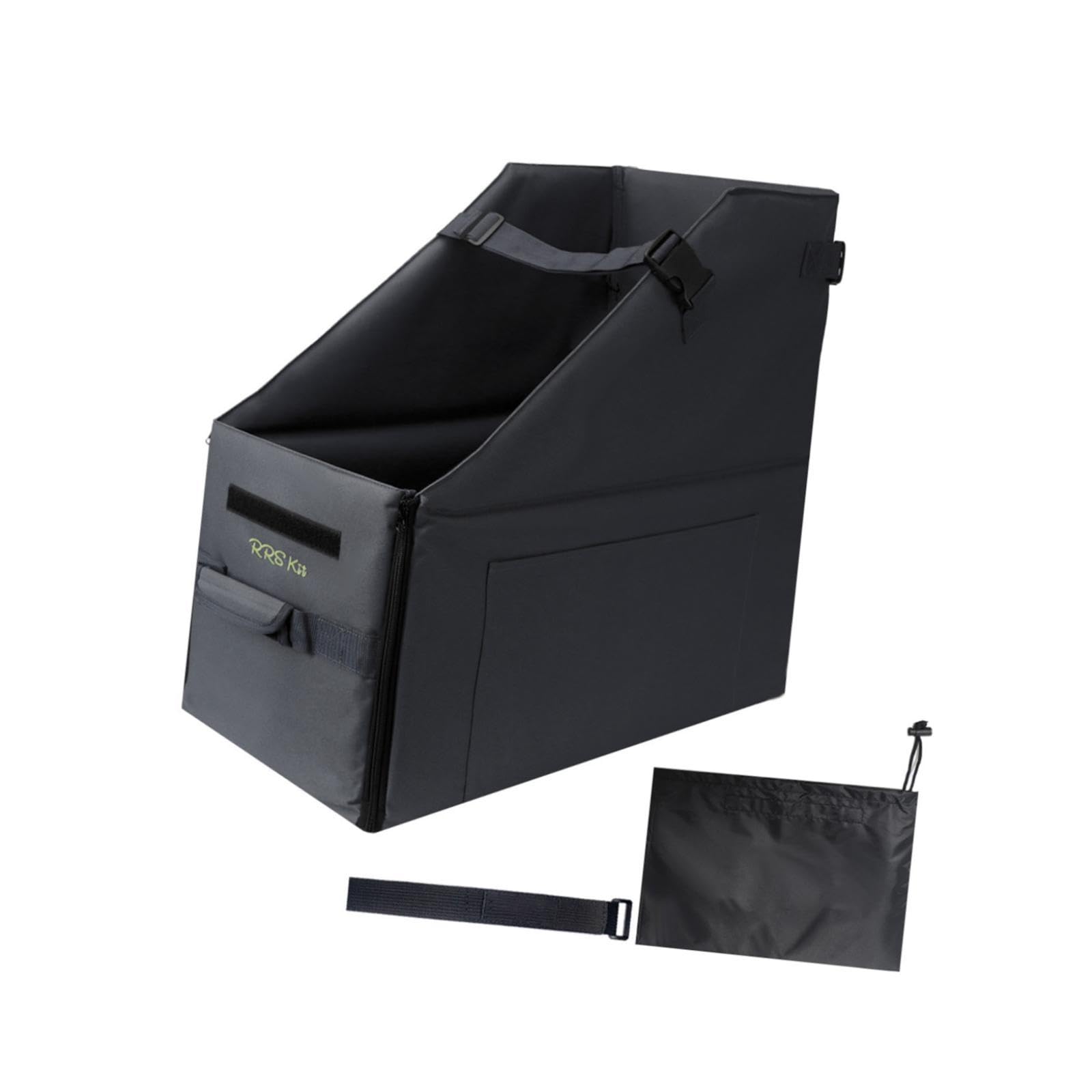 Funda para Bicicleta Plegable 14 Pulgadas, Caja de Almacenamiento y Transporte con Tablero Protector, Tela Oxford, Negro