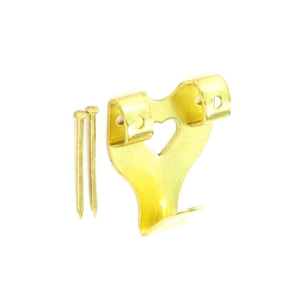 MP Smith Pack of 25 No.3 Brass Plated Double Picture Hooks