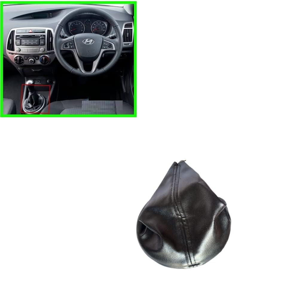 SPEDY Car Accessories for Car i20 1st,Old Automotive Parts, Antique Black PU & ABS Plastic Gear Shift Lever Cover Hyundai i20 Boot[22322]-image-28