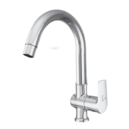 ESSE18 (OG20-111#2B) Omega-20 Brass Swan Neck Tap with 360 Degree Swivel Brass Spout (Chrome Finish)