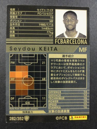 Amazon.co.jp: WCCF 10-11 Black and White Cards 282 Say-Dou Keta