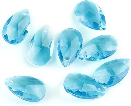 22mm Coloured Pendant Teardrop Chandelier Crystal Pendant Glass Pendant Beads Curtain Home Decoration Accessories,aquamarine,100