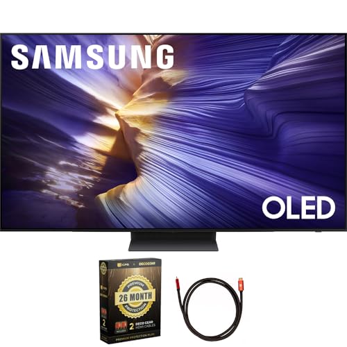 Image of Samsung 65 inch OLED 4K S90F Vision AI Smart TV (2025) (Renewed) Bundle with Deco Gear 6FT HDMI 2.0 Cable and CPS Exclusive 26 Month Protection Pack (BEACH-CPS-26M3500)