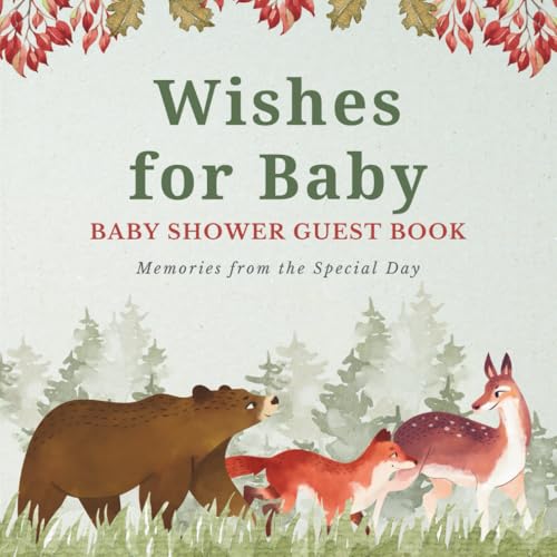 Image of Wishes for Baby: Woodland Baby Shower Guest Book with Guest Sign in Pages, Gift Log, and Memory Pages