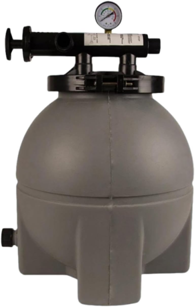 8-Inch Above Ground Swimming Pool Sand Filter w/Valve for Rx Clear Patriot – 115V/60Hz/7.5 Amps, 25 lbs Sand Capacity, Up to 6,000 Gallons, 4-Way Push-Pull Backwash Valve 1.25-Inch Connections