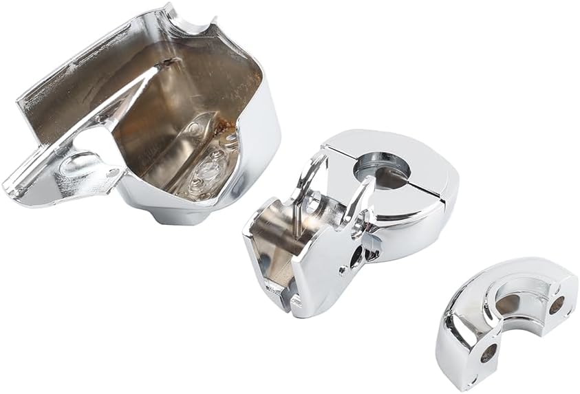 Cnkaka036 1 Set Bar Ends Handlebar Control Dress-Up Cover Aluminum Alloy Chrome For Harley Dynas equipped with Single Disc Front Brakes 1996-2017