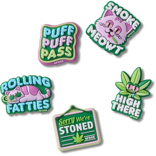 Crocs Jibbitz Flowers Shoe Charm Packs 420 Hemp Cuties 5-Pack