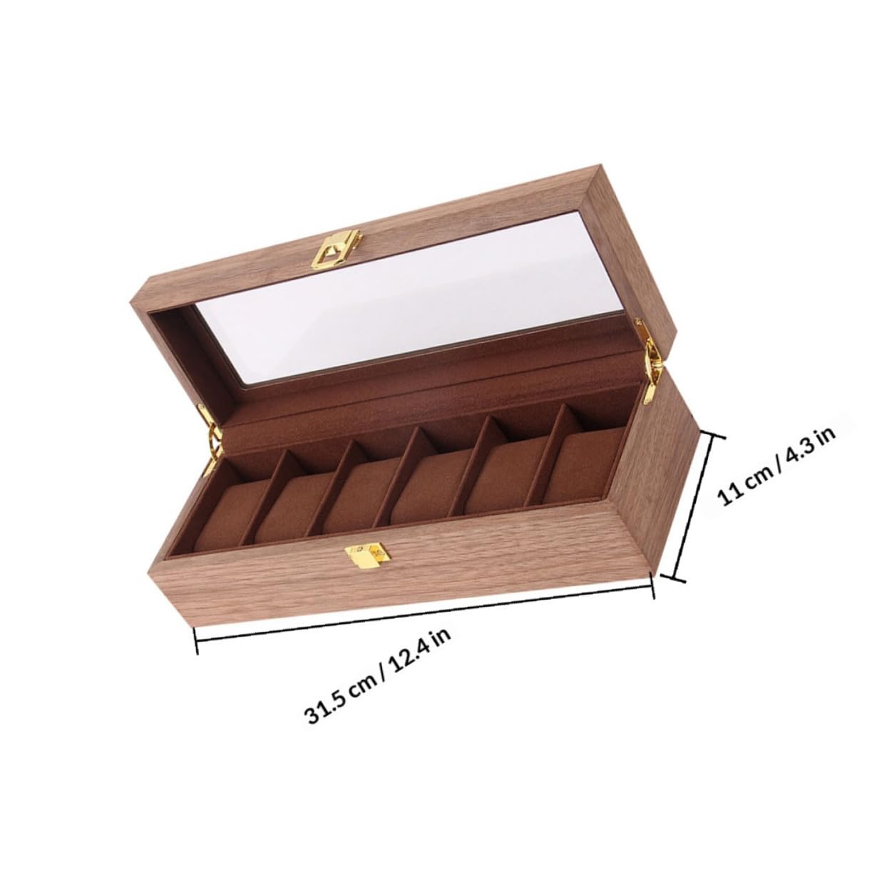 COLLBATH Estuche Relojes Caja Guardarelojes Organizador Ranuras Joyero Madera Duradero