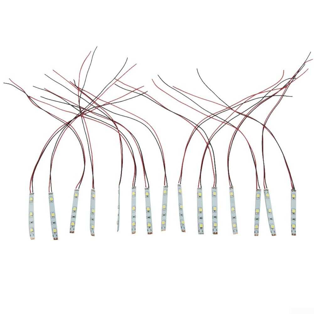 15Pcs LED Light Strip For SMD LED Light Strips, Wiring For Railway Models Dollhouse Projects Operating On 12 To 18Volts, Train Signals, Signs & Lights(Warm Light)