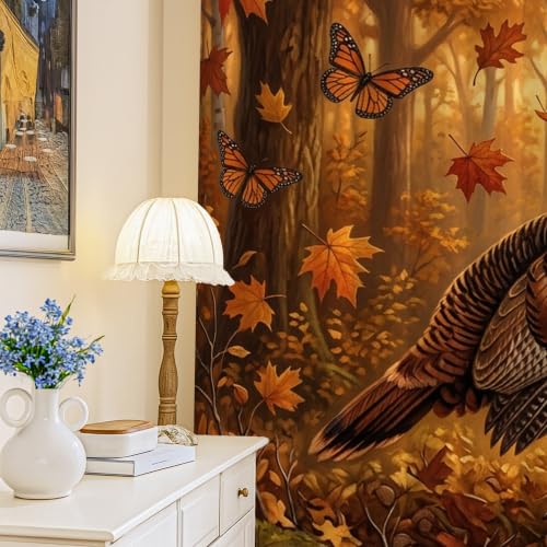 Rideaux occultants papillons 132x213cm turcs pour salon - 2