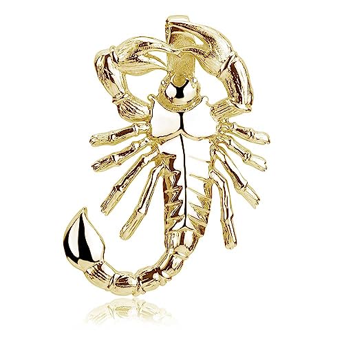 MATERIA by Matthias Wagner Pendentif scorpion plaqué or pour homme – argent 925#KA-340